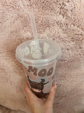 Load image into Gallery viewer, Highland cow Moo cold cup