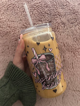 Load image into Gallery viewer, Faux drink effect morning brew bow can tumbler