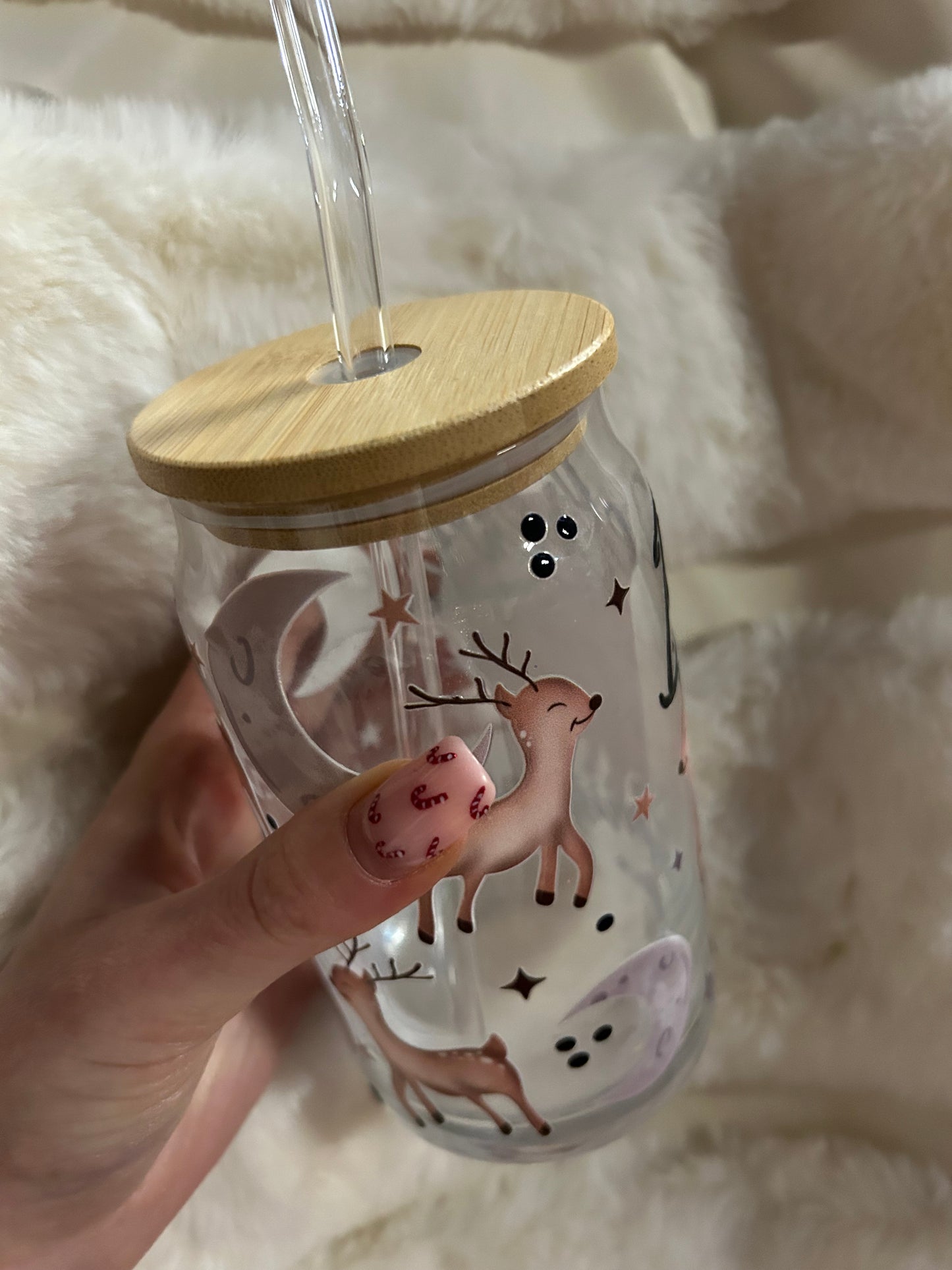 Believe in the magic of christmas glass can