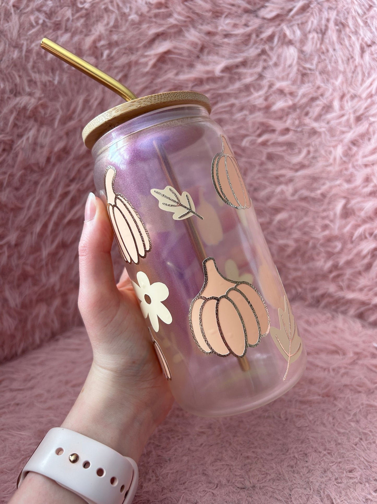 Pumpkin Glass Can