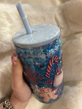 Load image into Gallery viewer, Ginergerbread hot chocolate snowglobe tumbler