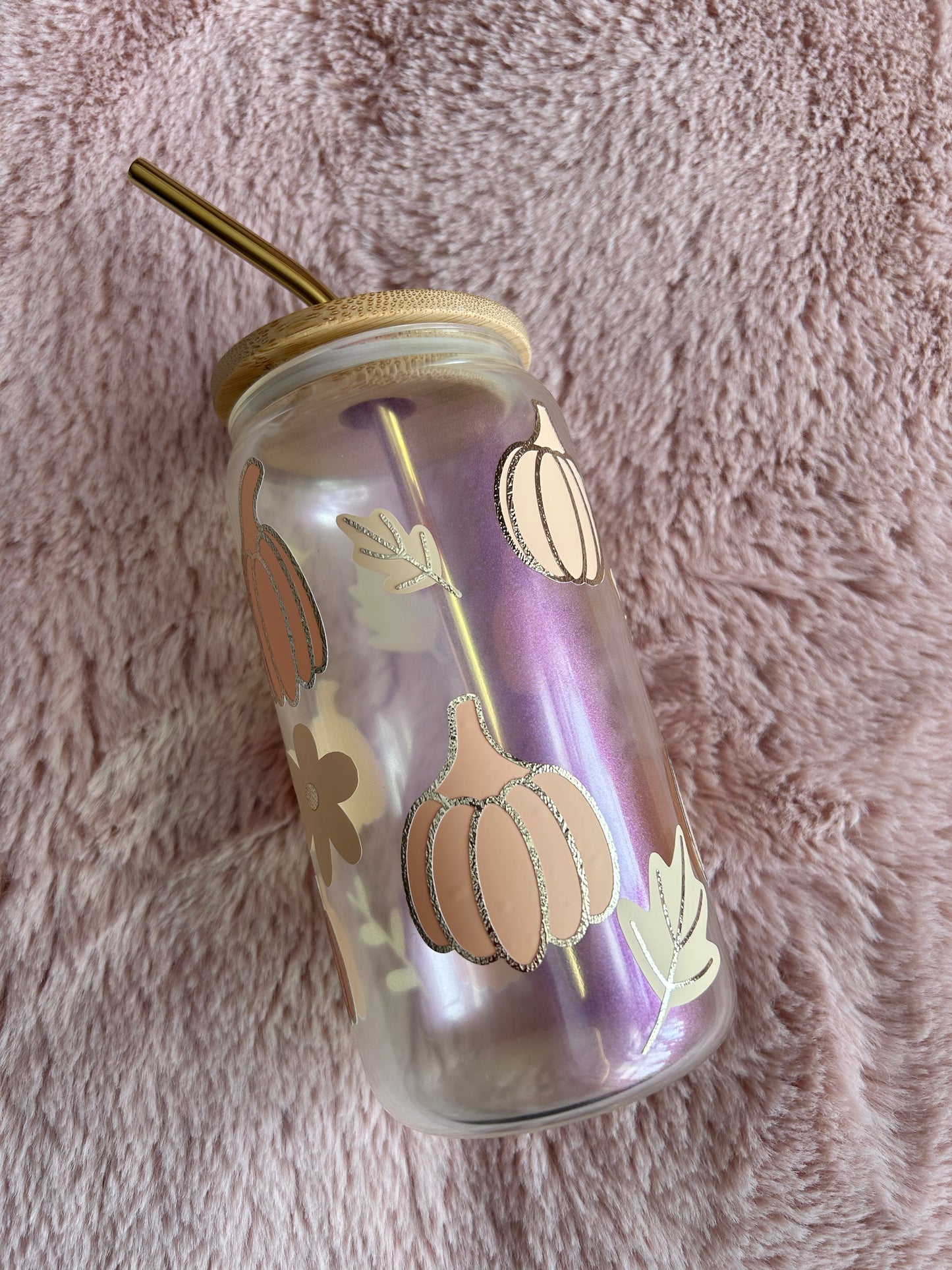 Pumpkin Glass Can