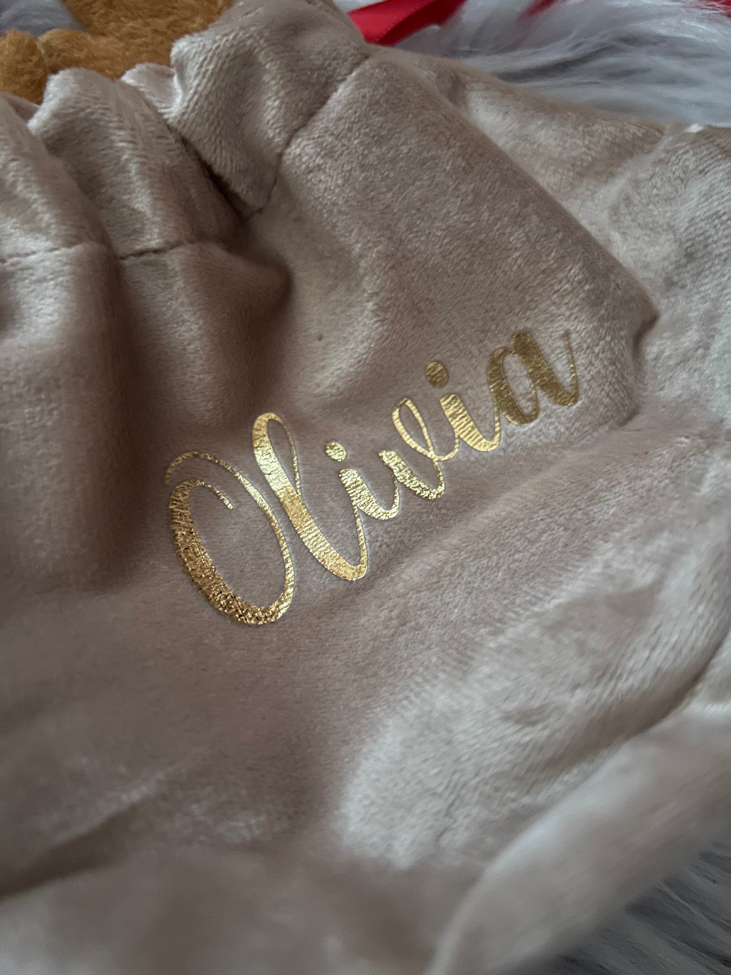 Personalised Reindeer Treat Bag