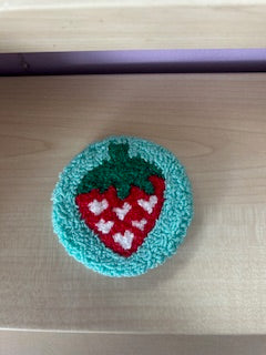 Strawberry Mug Rug/Car Coaster