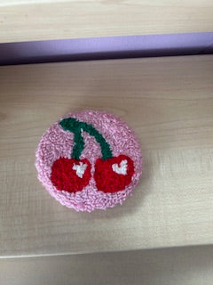 Cherry Mug Rug/Car Coaster