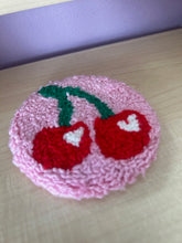 Load image into Gallery viewer, Cherry Mug Rug/Car Coaster