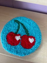 Load image into Gallery viewer, Cherry Mug Rug/Car Coaster
