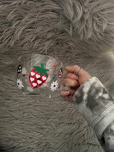 Load image into Gallery viewer, Strawberry Floral large glass mug 500ml