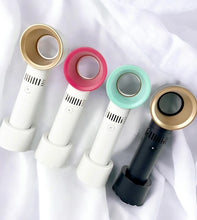 Load image into Gallery viewer, Personalised USB handheld bladeless fan with base
