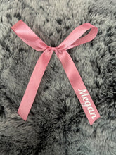 Load image into Gallery viewer, Personalised Bow ribbon ideal for place settings, hair and around champagne glasses