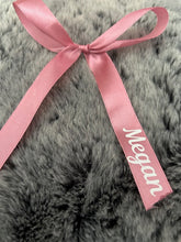 Load image into Gallery viewer, Personalised Bow ribbon ideal for place settings, hair and around champagne glasses