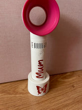 Load image into Gallery viewer, Personalised USB handheld bladeless fan with base
