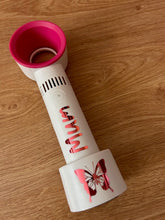 Load image into Gallery viewer, Personalised USB handheld bladeless fan with base