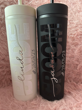 Load image into Gallery viewer, Personalised bridal skinny tumblers