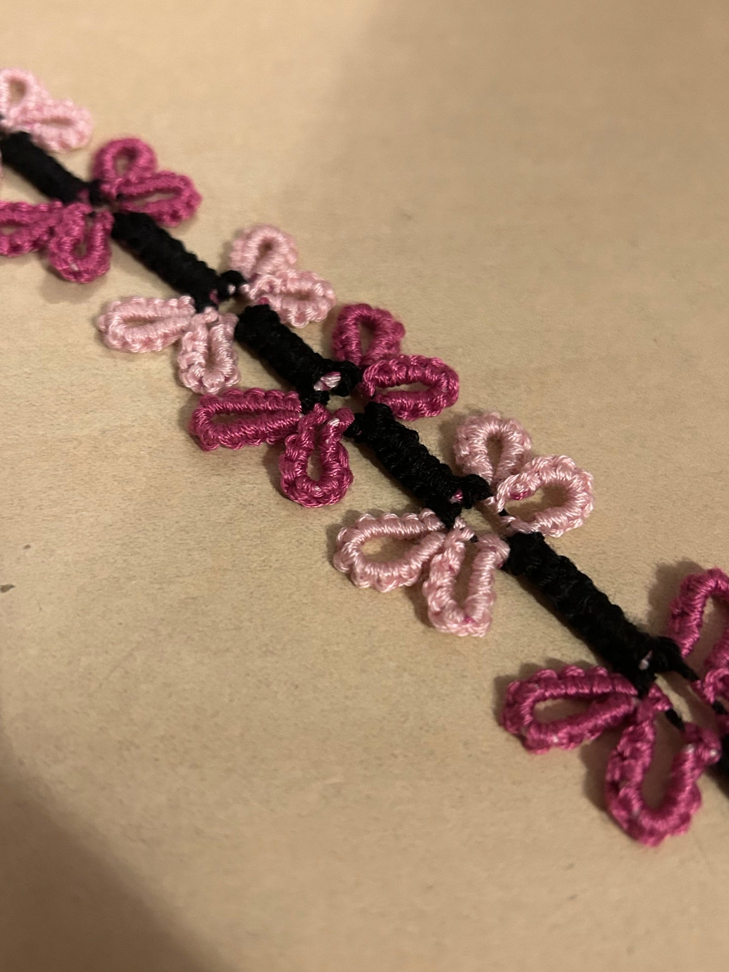 pink/purple butterfly bracelet