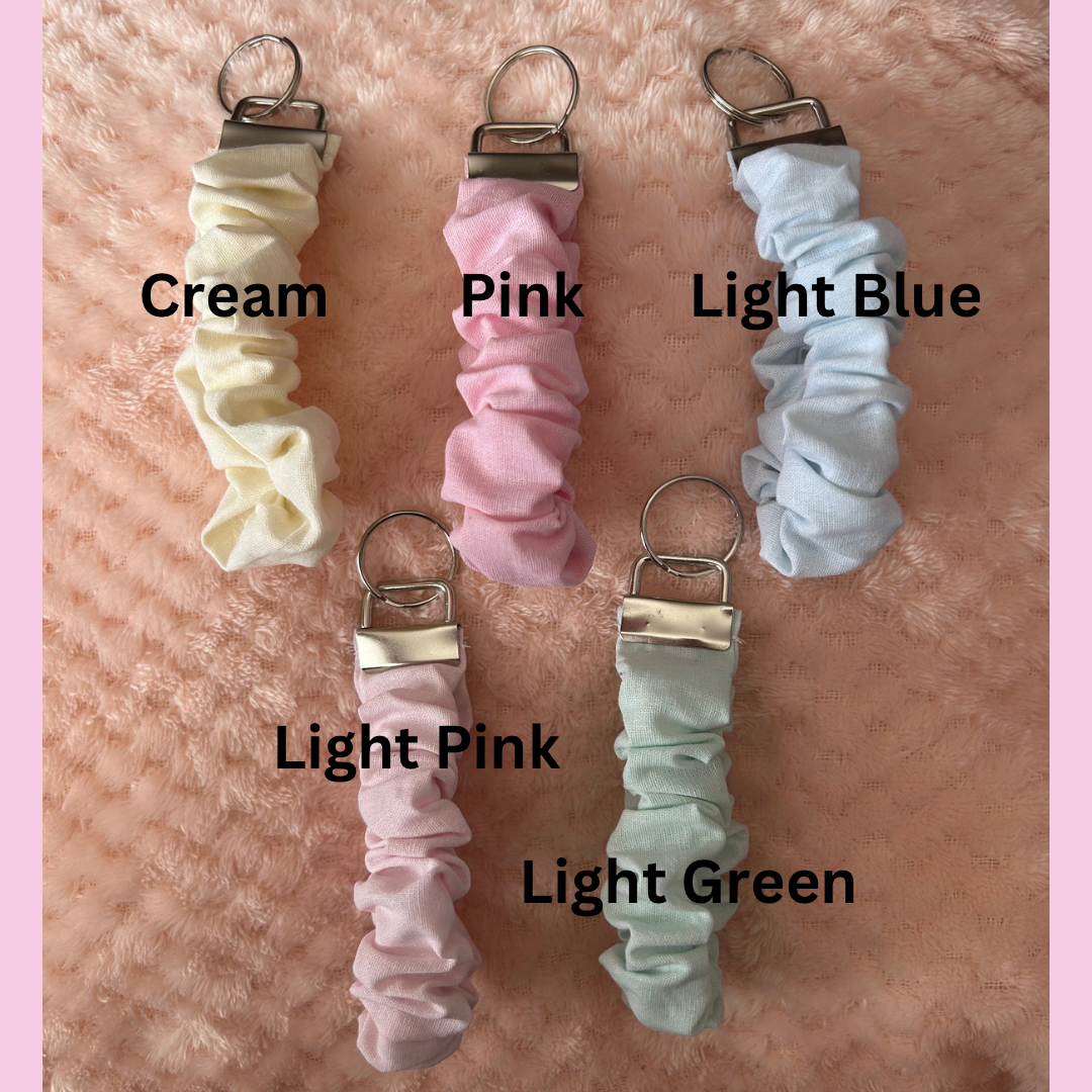 Plain colour scrunchy wristlet