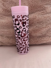 Load image into Gallery viewer, Personalised leopard print skinny tumbler