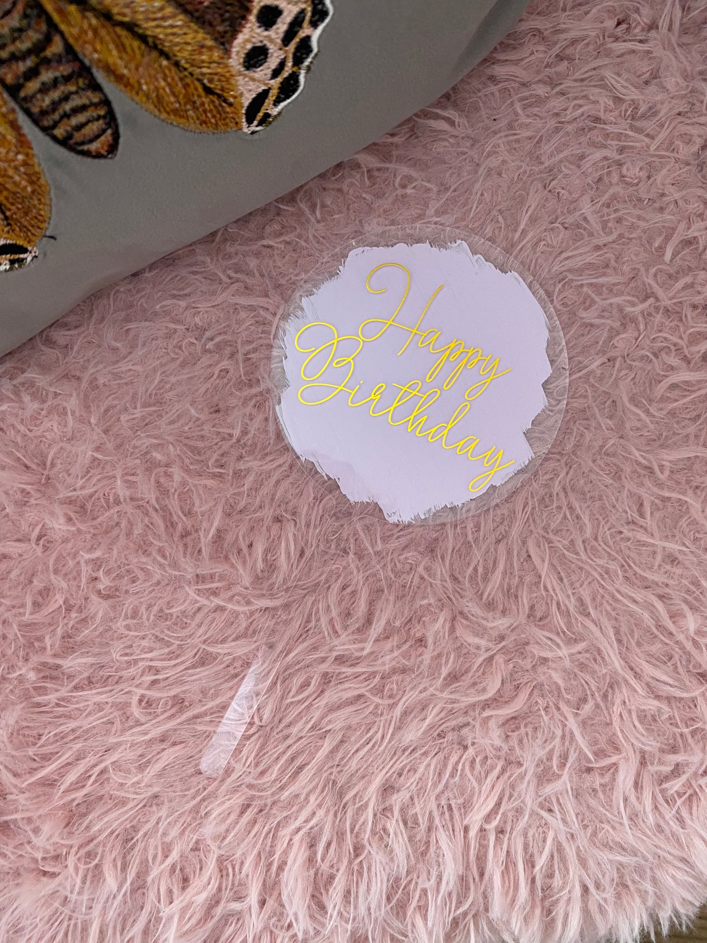 Happy Birthday Customisable acrylic cake topper