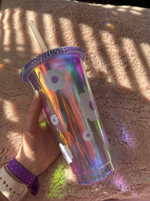 Load image into Gallery viewer, Floral holographic cold cup