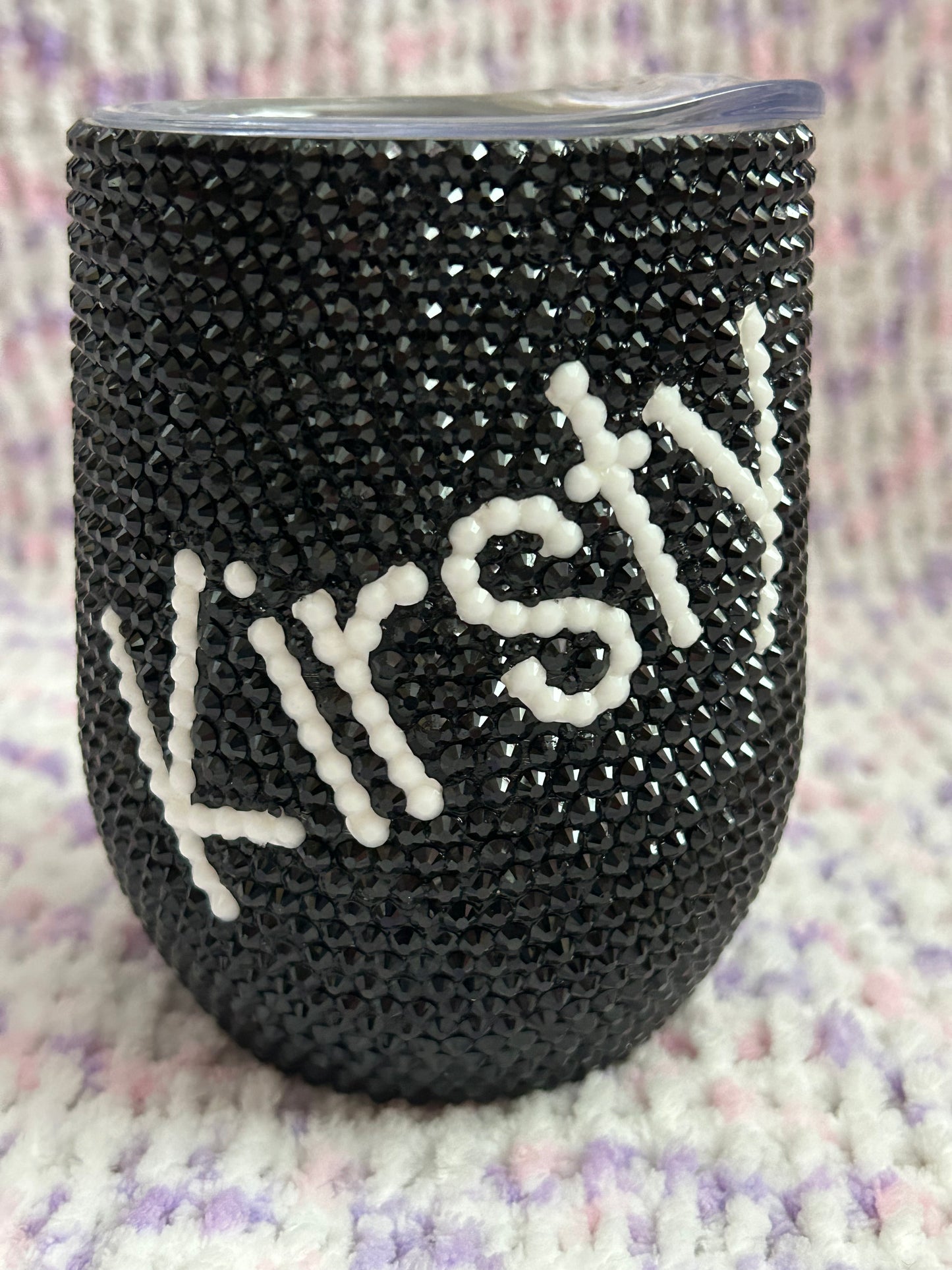 Personalised Rhinestone stemless tumbler