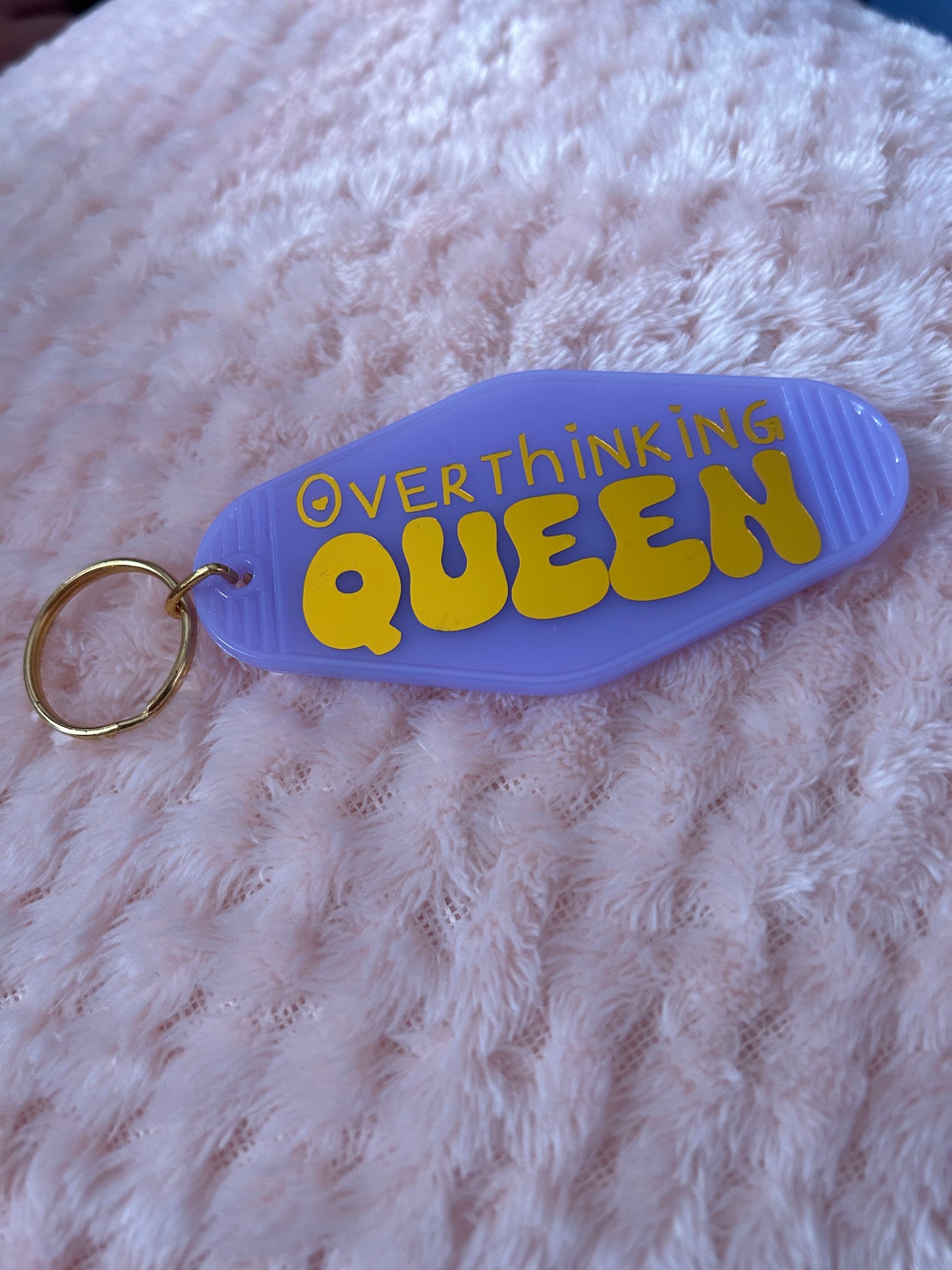 Overthinking Queen motel keyring