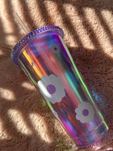 Load image into Gallery viewer, Floral holographic cold cup