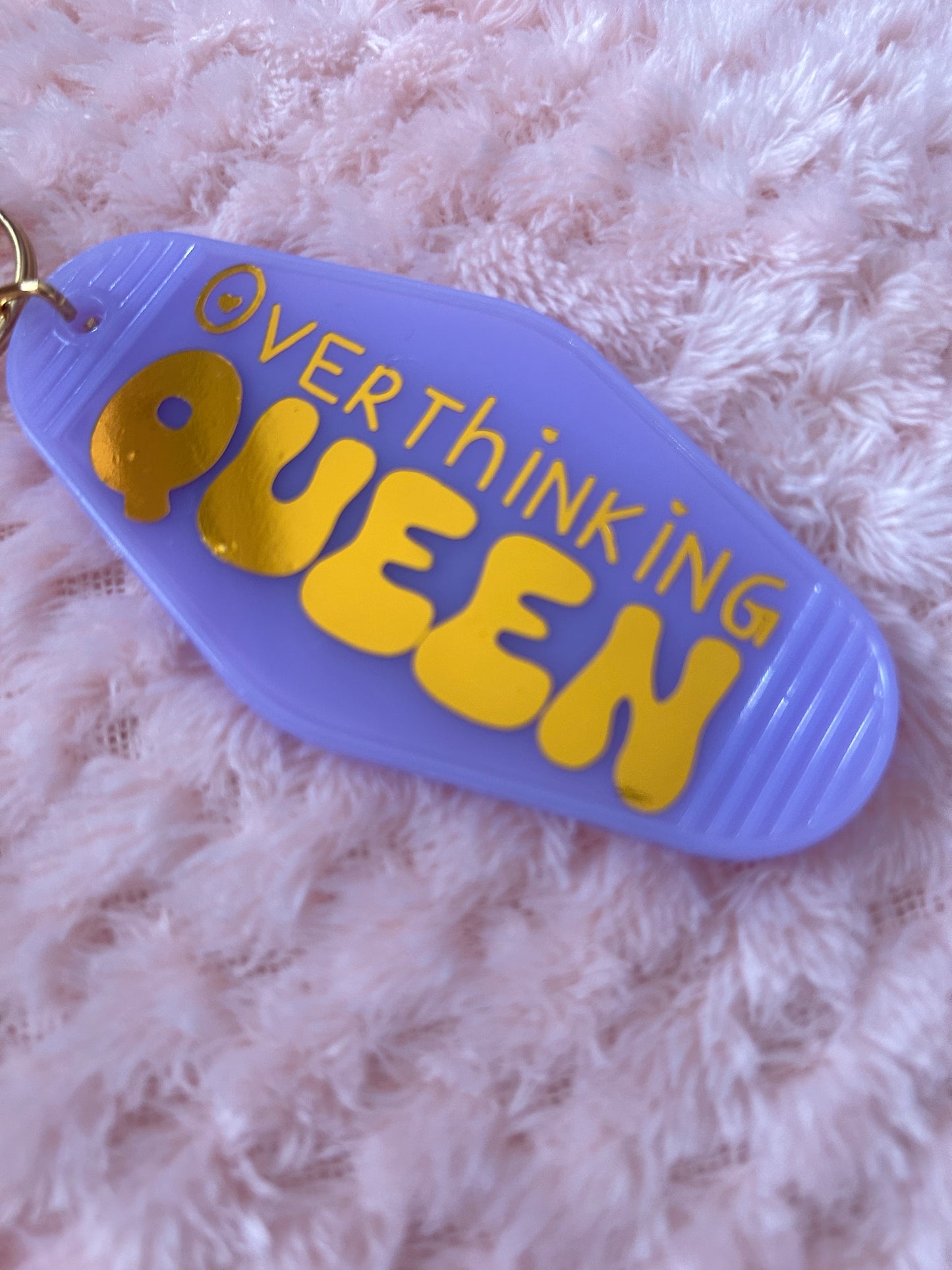 Overthinking Queen motel keyring