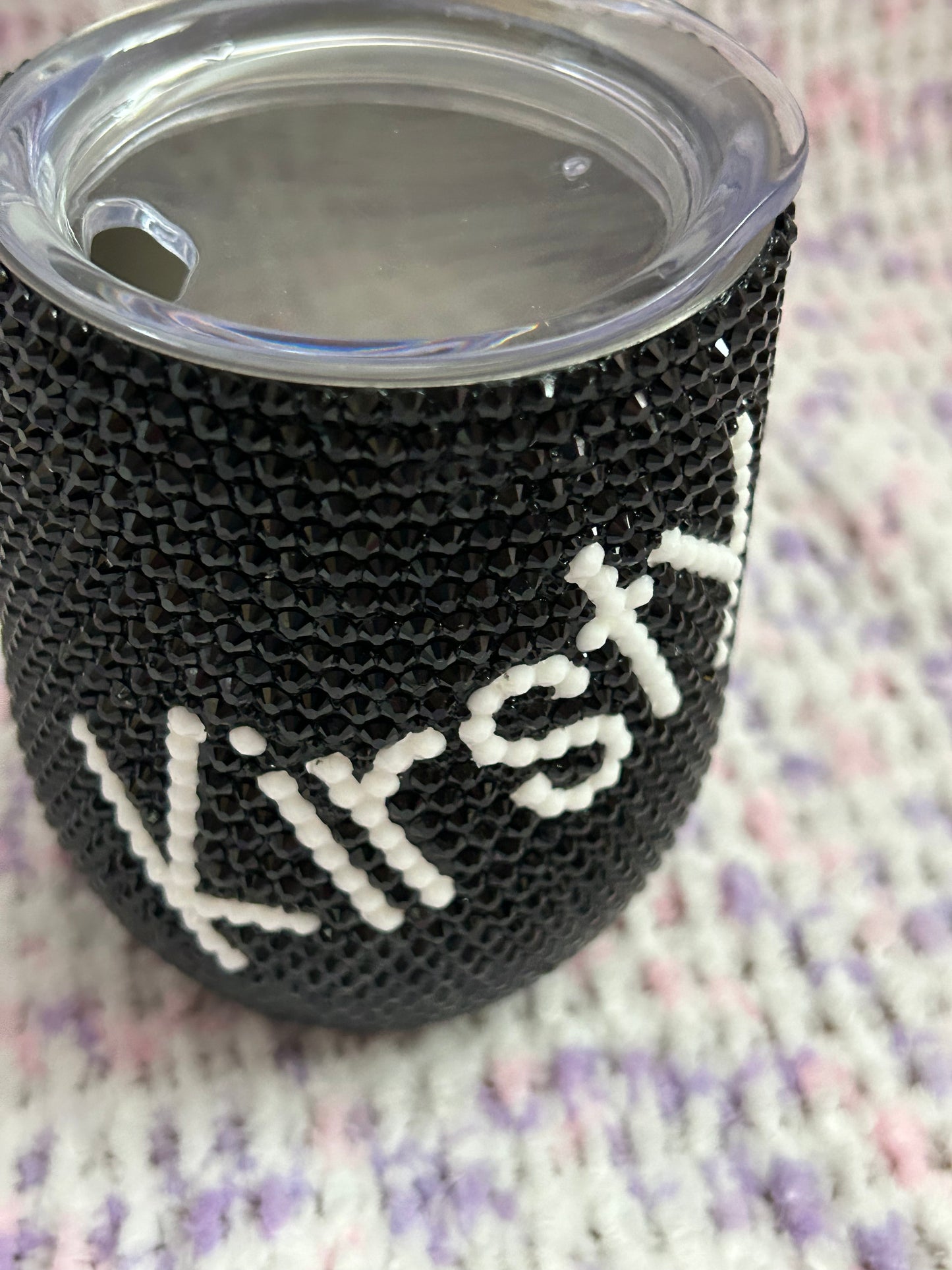 Personalised Rhinestone stemless tumbler