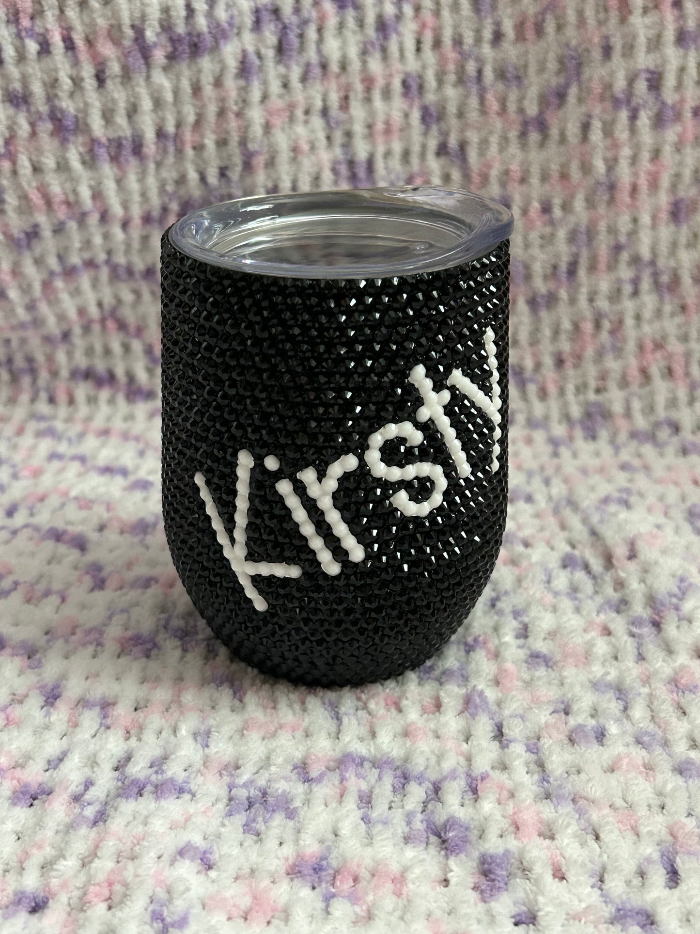 Personalised Rhinestone stemless tumbler