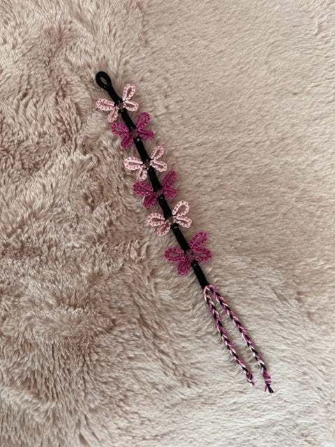 pink/purple butterfly bracelet