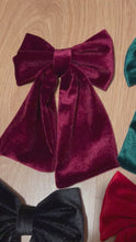 Load and play video in Gallery viewer, Personalised Velvet hair bow