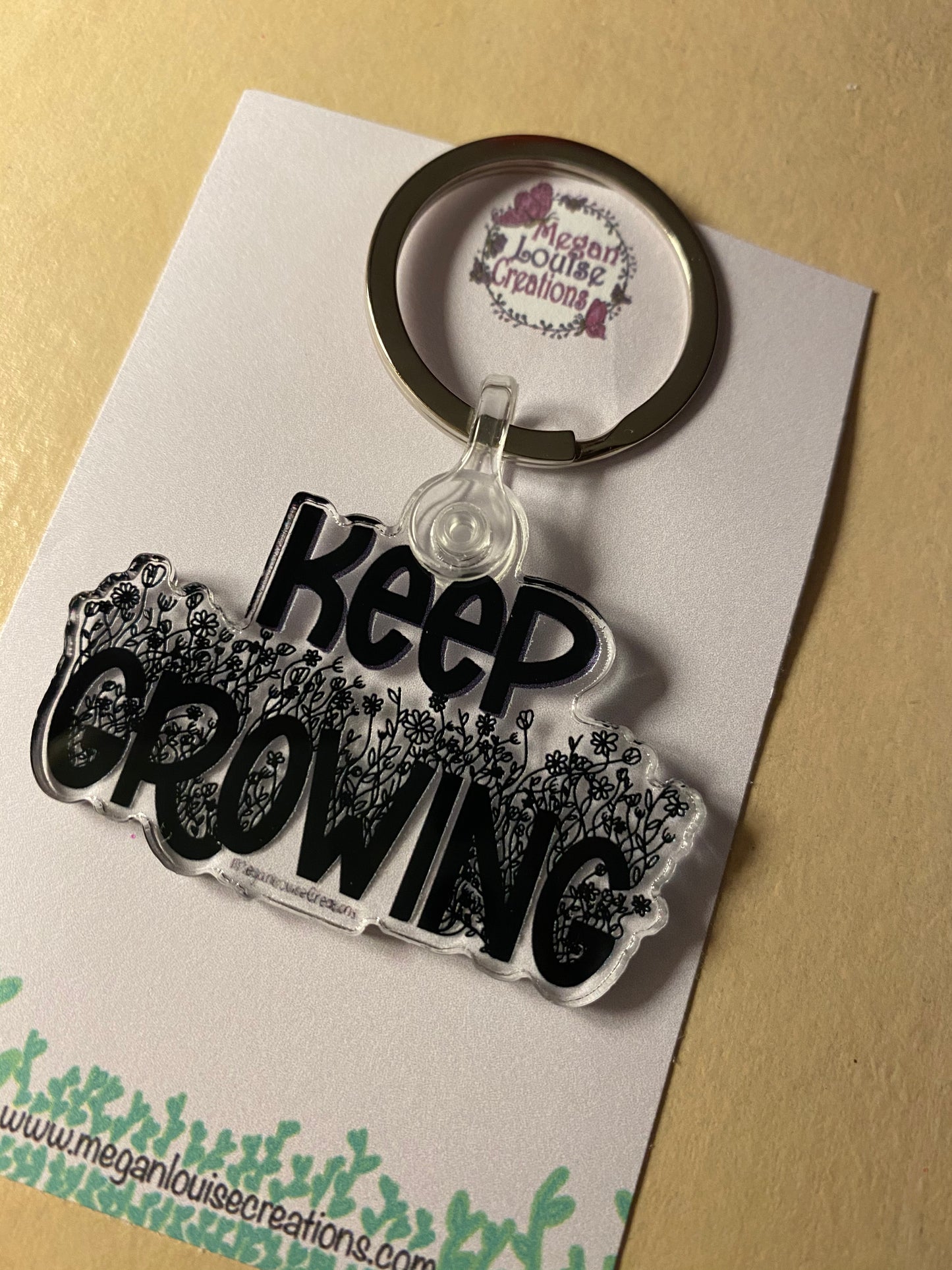 Keep Growing keyring