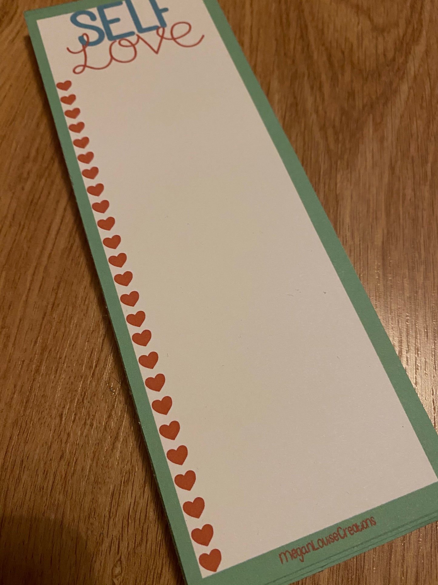 Self love tear off notepad