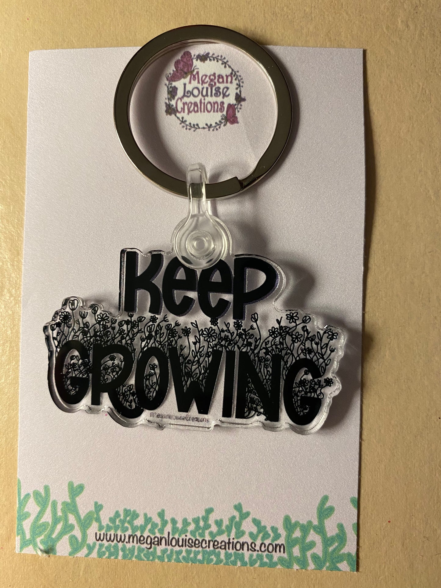 Keep Growing keyring