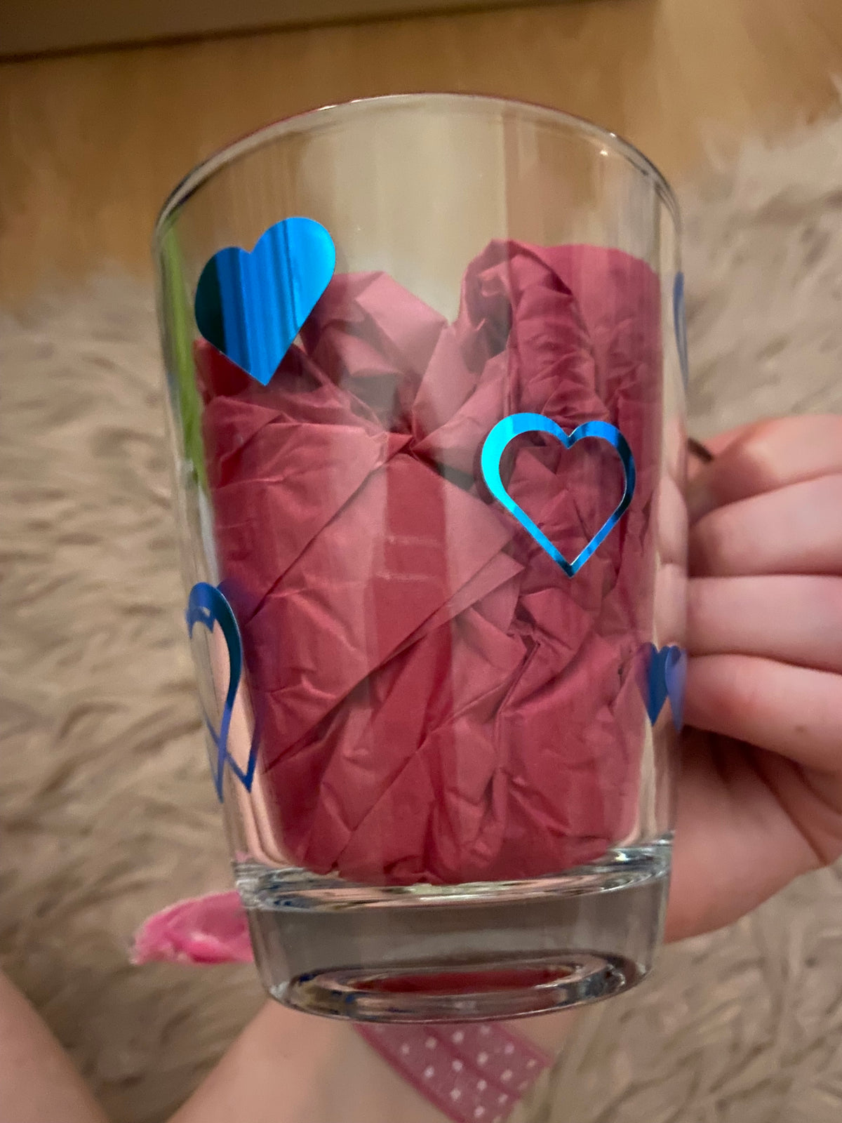 Personalised glass mug