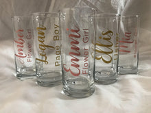 Load image into Gallery viewer, Bridal tumblers, personalised glasses, rose gold tumblers , wedding party gifts