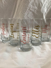 Load image into Gallery viewer, Bridal tumblers, personalised glasses, rose gold tumblers , wedding party gifts