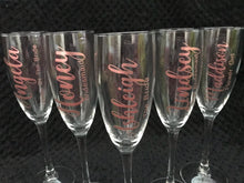 Load image into Gallery viewer, Champagne flute vinyl, vinyl for champagne flutes, wedding flute vinyl, bridal vinyl, Vinyl only