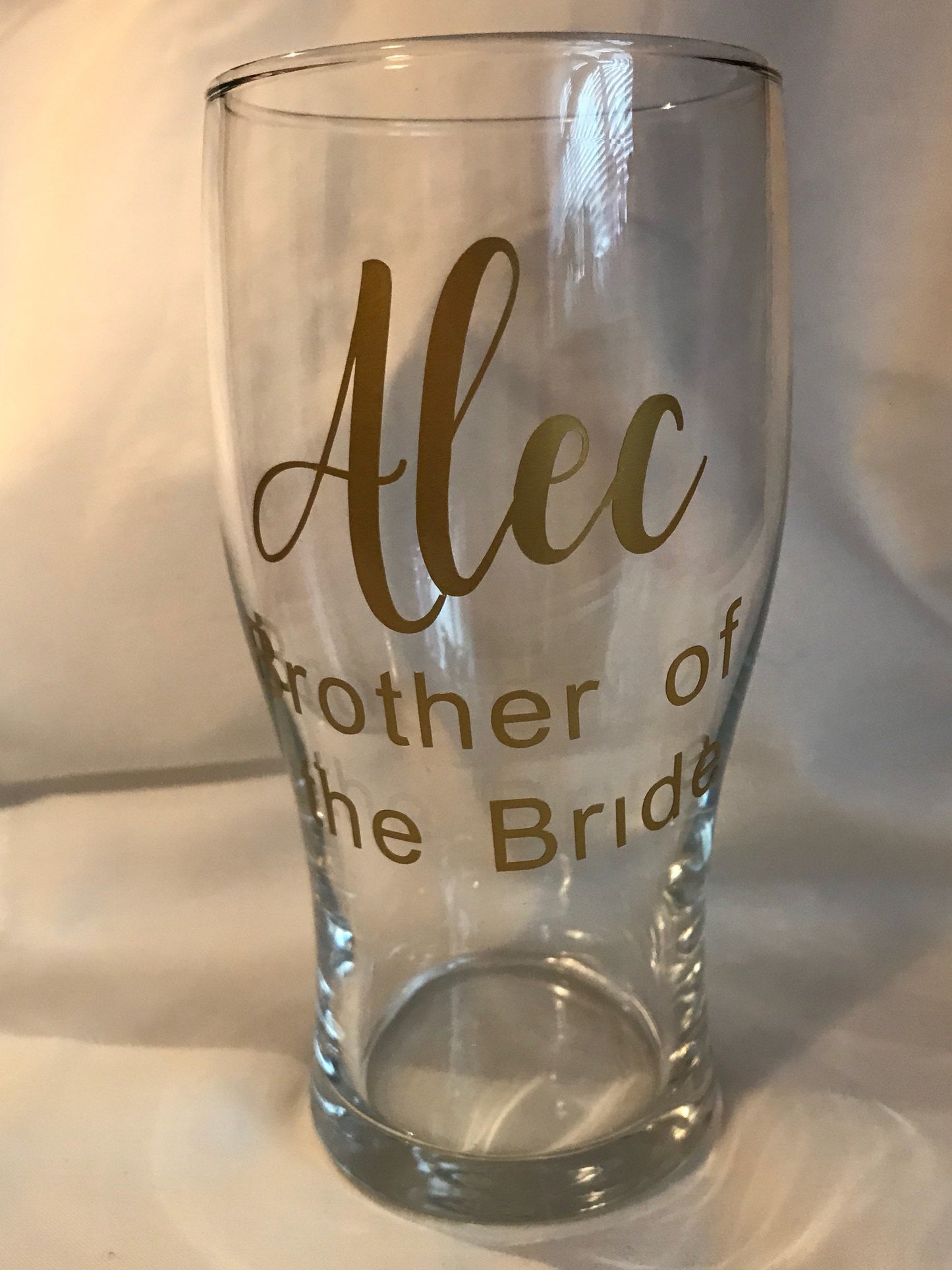 Bridal pint glass
