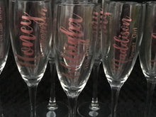 Load image into Gallery viewer, Champagne flute vinyl, vinyl for champagne flutes, wedding flute vinyl, bridal vinyl, Vinyl only