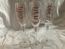 Load image into Gallery viewer, Champagne flute vinyl, vinyl for champagne flutes, wedding flute vinyl, bridal vinyl, Vinyl only