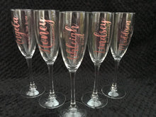 Load image into Gallery viewer, Champagne flute vinyl, vinyl for champagne flutes, wedding flute vinyl, bridal vinyl, Vinyl only