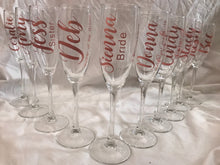 Load image into Gallery viewer, Champagne flute vinyl, vinyl for champagne flutes, wedding flute vinyl, bridal vinyl, Vinyl only