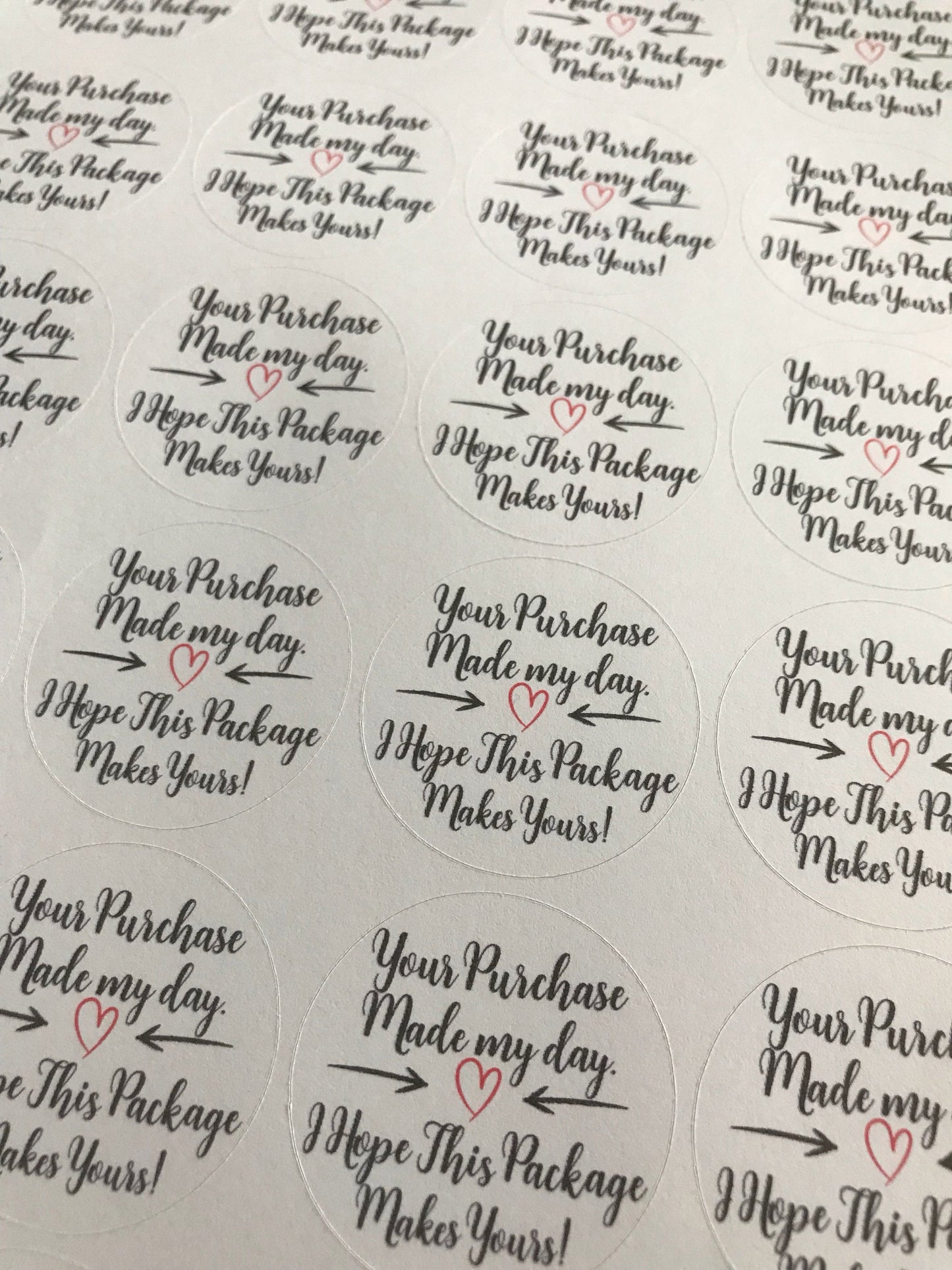 Your purchase made my day, I hope this package makes yours stickers, order stickers, thank you stickers