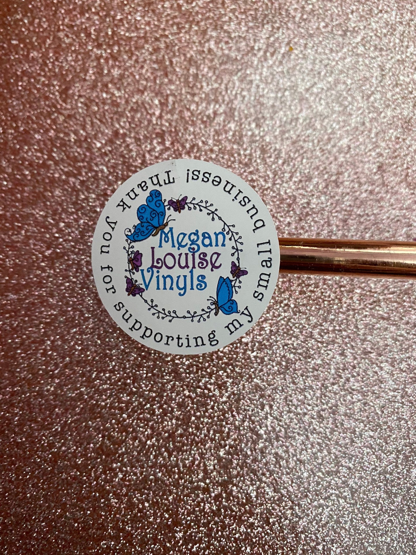 Thank you for supporting my small business circular Logo stickers, design your own stickers, order stickers, stickers