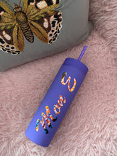 Load image into Gallery viewer, Leopard print text Personalised skinny tumblers