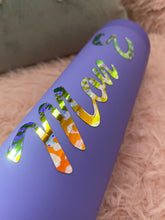 Load image into Gallery viewer, Leopard print text Personalised skinny tumblers