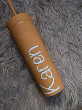 Load image into Gallery viewer, Plain font Personalised skinny tumblers