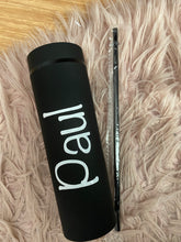 Load image into Gallery viewer, Plain font Personalised skinny tumblers