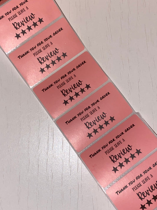 Please leave a review stickers